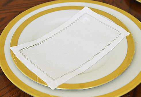 Hemstitch Appetizer Napkins